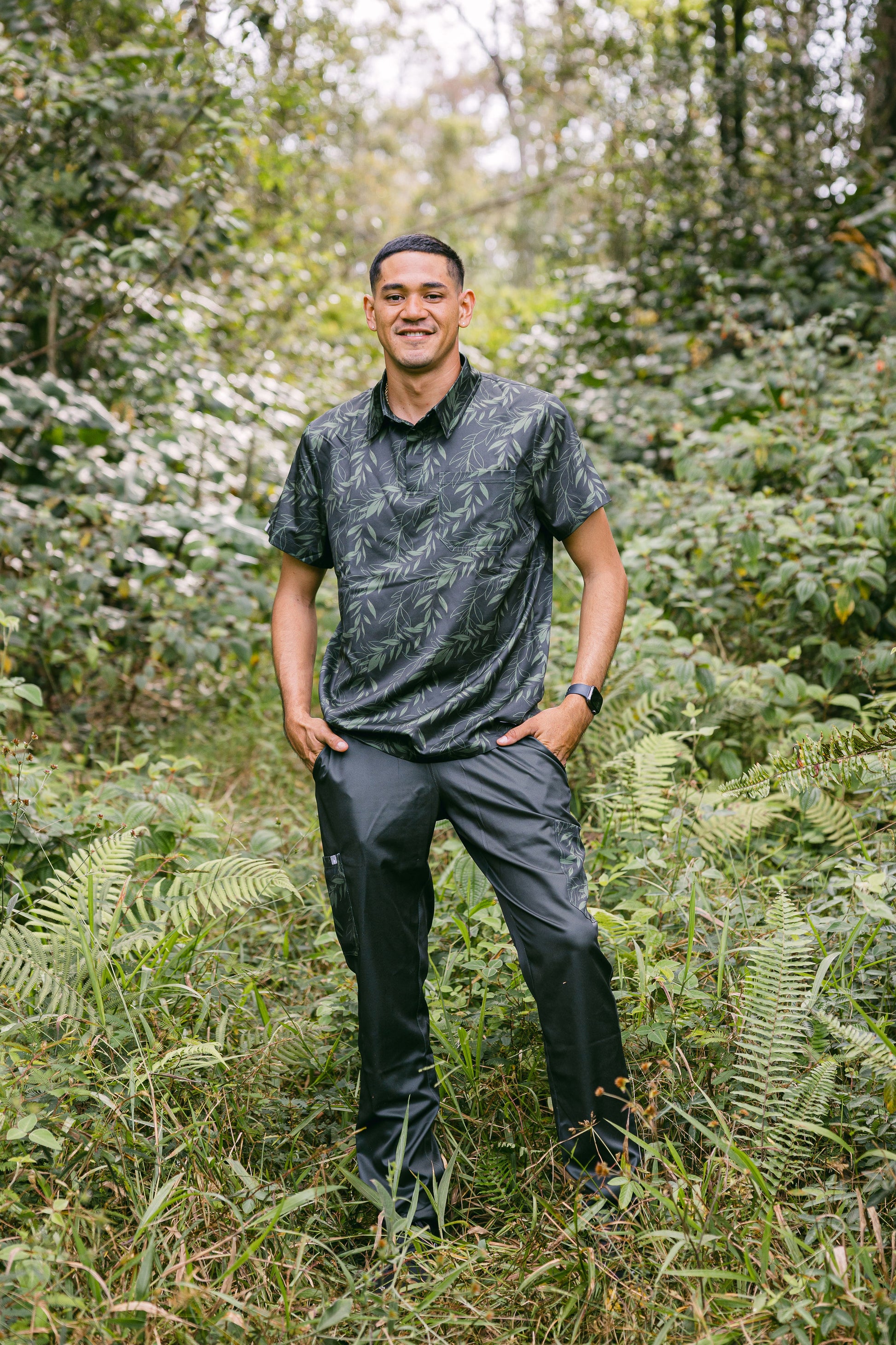 Kahikina Men's Performance Polo Shirt - Ko'olau Green